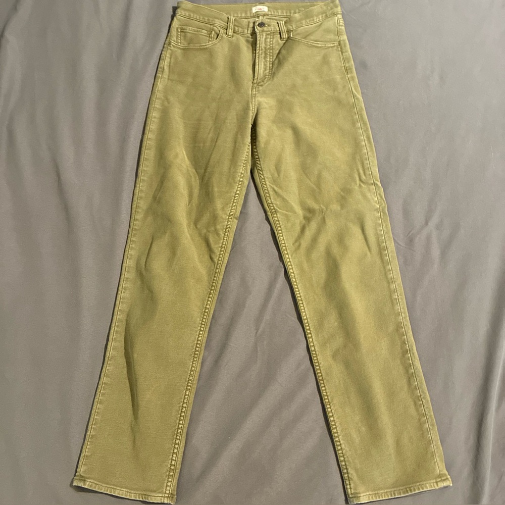 Faherty Brand Men's Green Straight Leg Denim Jeans Size 28